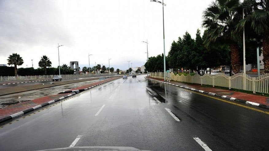 إغلاق طريق الطائف – الباحة بسبب الأمطار