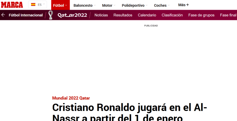 كريستيانو رونالدو يوقع مع النصر السعودي في 1 يناير