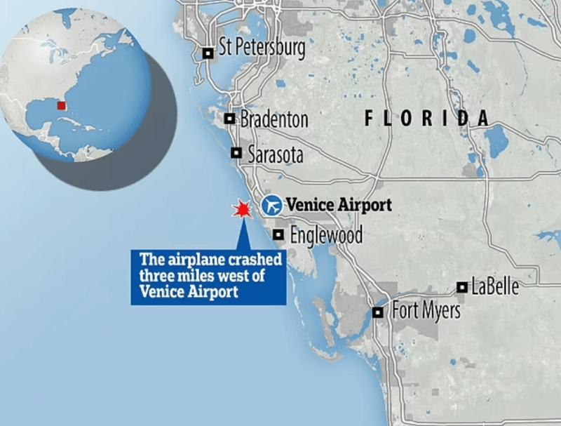 مصرع شخصين وفقدان الطيار بعد تحطم طائرة بفلوريدا