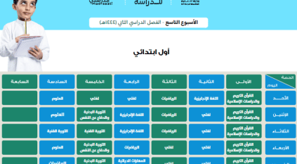 جدول دروس الحصص اليومية لجميع المراحل على قناة عين