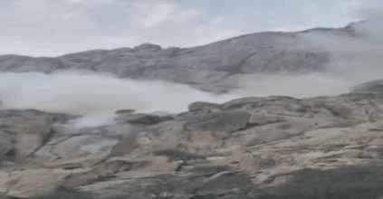 انهيارات صخرية بجبل شدا الأعلى في الباحة