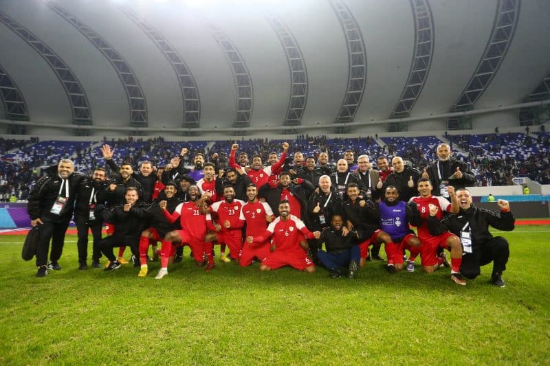 احتفال منتخب عمان بالتأهل - كأس الخليج - خليجي 25