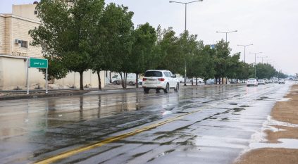 أمطار الرياض تظهر أجواء العاصمة المميزة