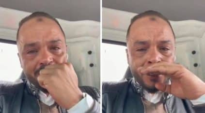 شاب مصري يبكي بطريقة هستيرية بسبب كلبته