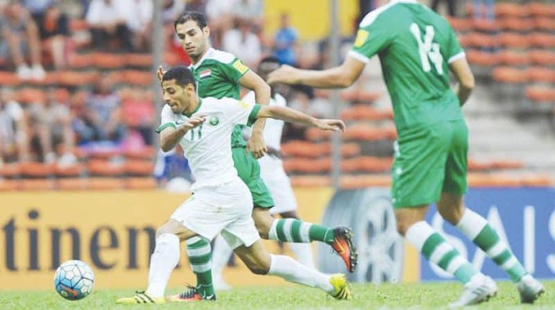 مباراة سابقة بين المنتخب السعودي والعراق