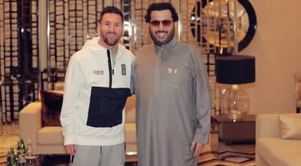 تركي آل الشيخ يستقبل ميسي قبل كأس موسم الرياض
