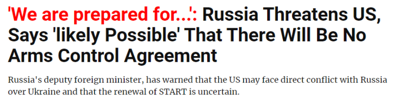 روسيا نحن على حافة الحرب مع أمريكا  (1)