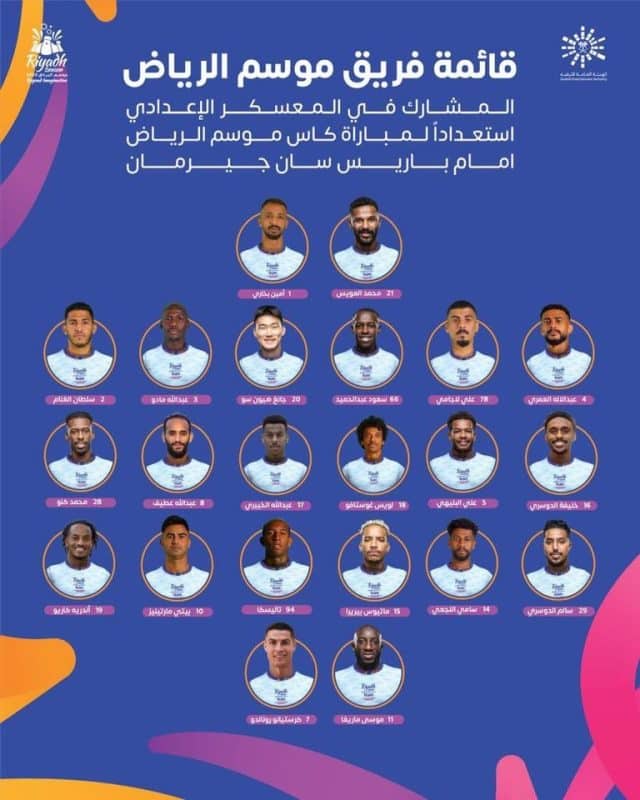 قائمة النصر والهلال