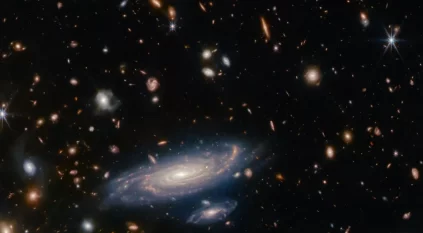 صورة مذهلة لمجرة في الفضاء