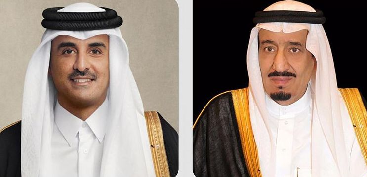 أمير قطر ونائبه يهنئان الملك سلمان بـ ذكرى يوم التأسيس