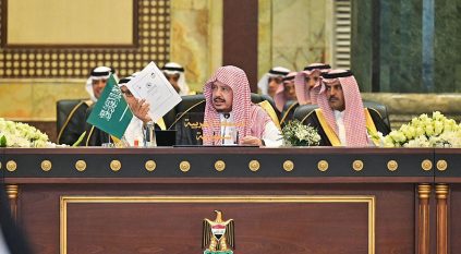 رئيس الشورى يوضح آية قرآنية لرئيس البرلمان الأردني: المقصود مكة