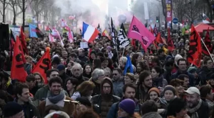 استمرار مسلسل الاحتجاجات في فرنسا احتجاجًا على خطط التقاعد