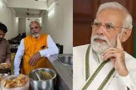 شبيه رئيس وزراء الهند يبيع المأكولات الشعبية