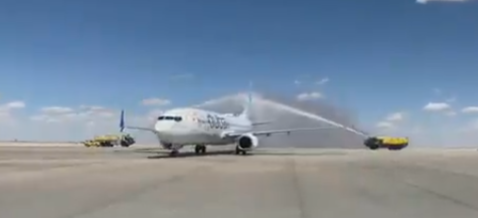 مطار القيصومة يستقبل أول رحلة دولية من دبي