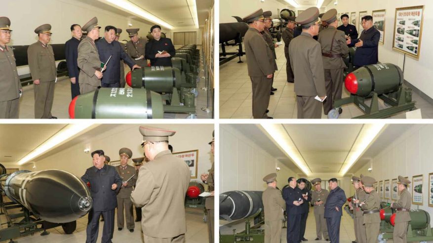 كوريا الشمالية تنشر لأول مرة صور رؤوس حربية نووية