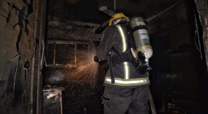 مدني حائل يخمد حريقًا نشب في شقة سكنية