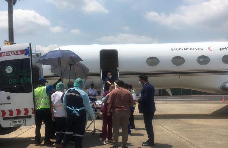 نقل مواطن من تايلند إلى المملكة بطائرة الإخلاء الطبي
