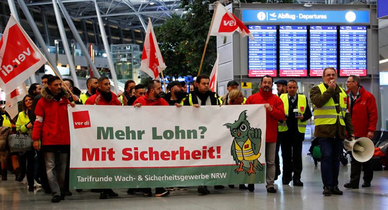 الإضرابات تشل الرحلات والمطارات في ألمانيا