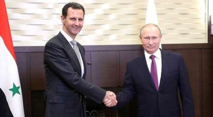 فلاديمير بوتين يلتقي بشار الأسد في الكرملين 