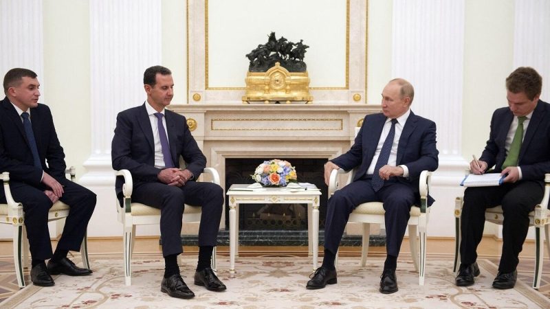 بدء لقاء فلاديمير بوتين مع بشار الأسد في الكرملين 