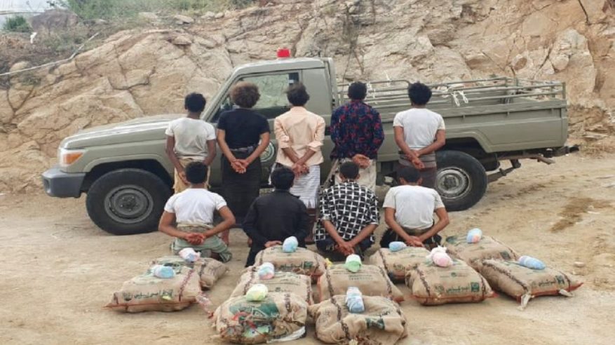 9 مخالفين هربوا القات بجازان فسقطوا في قبضة حرس الحدود
