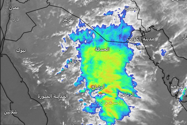 تكوّن كتلة سحاب ضخمة بـ 4 مناطق الليلة