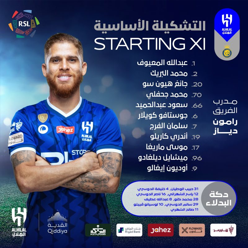 تشكيل الهلال لمواجهة النصر