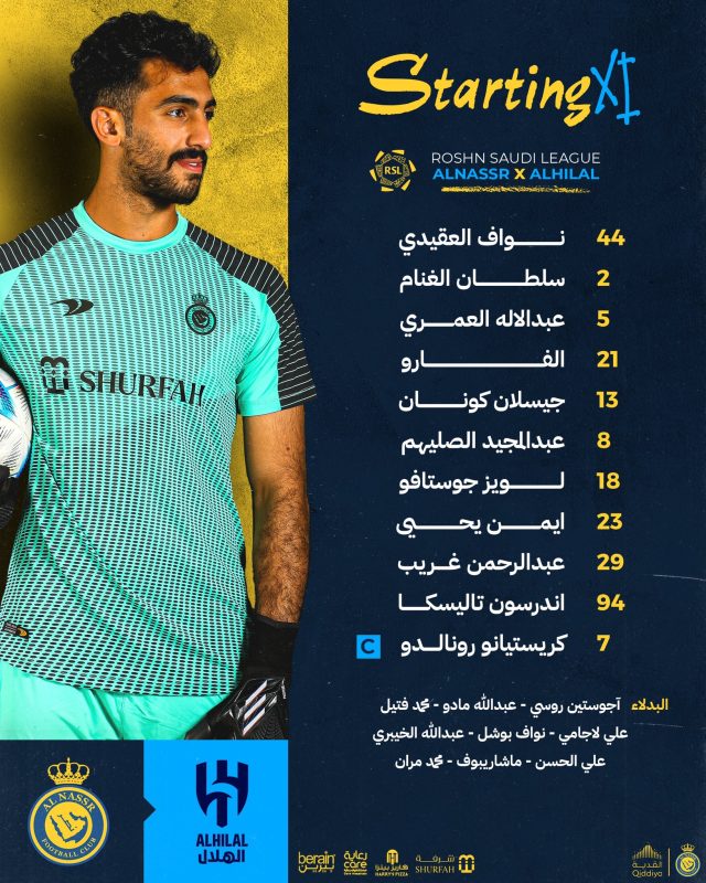 تشكيل النصر لمواجهة الهلال