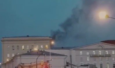 نشوب حريق في مبنى وزارة الدفاع الروسية