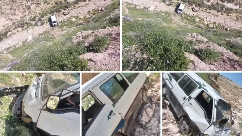 أردني يلقي مركبته من أعلى الجبل بسبب كيلو ليمون