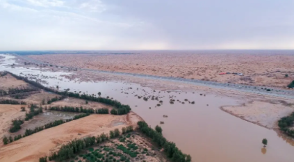 وادي الرمة لوحة جمالية طبيعية تستهوي الأهالي بالقصيم