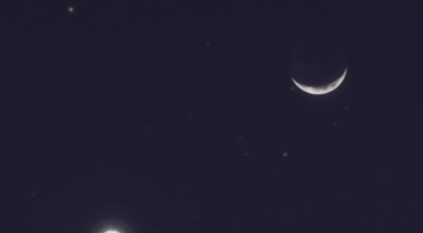 القمر يقترن بكوكب الجمال الليلة