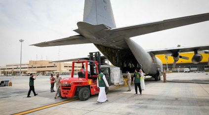 مغادرة الطائرة الإغاثية السعودية الخامسة لمساعدة الشعب السوداني