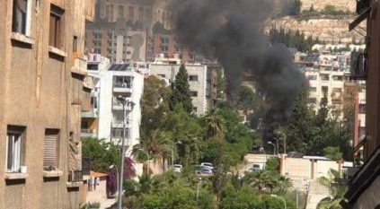 اللقطات الأولى لانفجار سيارة مفخخة في دمشق