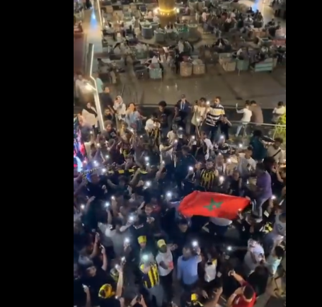 جماهير الاتحاد في مصر تحتفل بالتتويج بـ دوري روشن