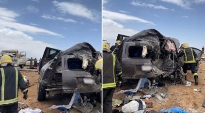 وفاة 6 أشقاء بحادث مروع على طريق الطائف – الباحة