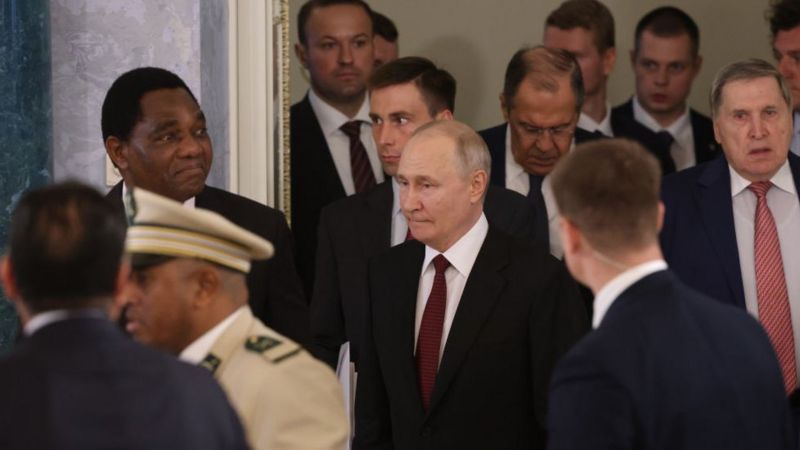 بوتين يقاطع كلمات الوفد الإفريقي بسبب كلماتهم عن أوكرانيا