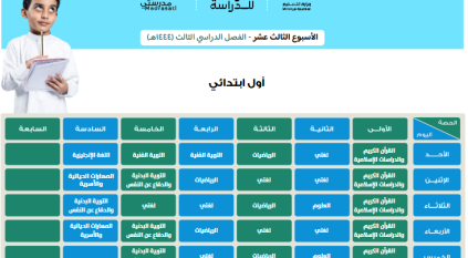 جداول الحصص الدراسية للأسبوع الـ13 لجميع المراحل