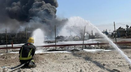 مدني الدمام يباشر حريقًا في مصنع