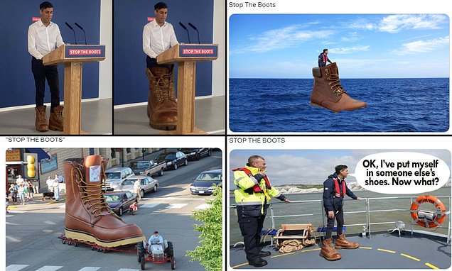 حذاء ريشي سوناك يثير أزمة وسخرية عبر مواقع التواصل