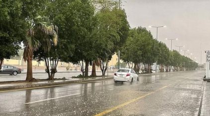 أمطار غزيرة على مكة المكرمة وعسير للمساء