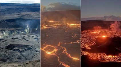 لقطات مرعبة لثوران بركان كيلاويا بأمريكا