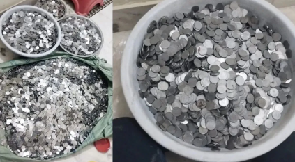 هندي يدفع نفقة طليقته عملات معدنية أكثر من ربع طن