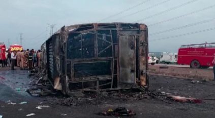 33 قتيلاً وجريحاً جراء اندلاع حريق في حافلة بالهند