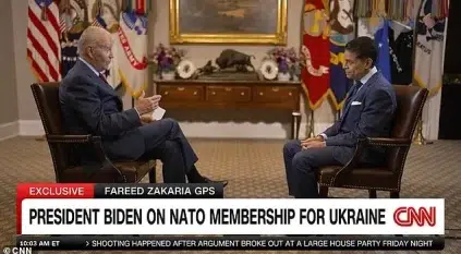 بايدن: لا يمكن أن تنضم أوكرانيا للناتو حاليًا