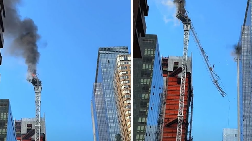 لقطات مروعة لسقوط رافعة عملاقة في نيويورك