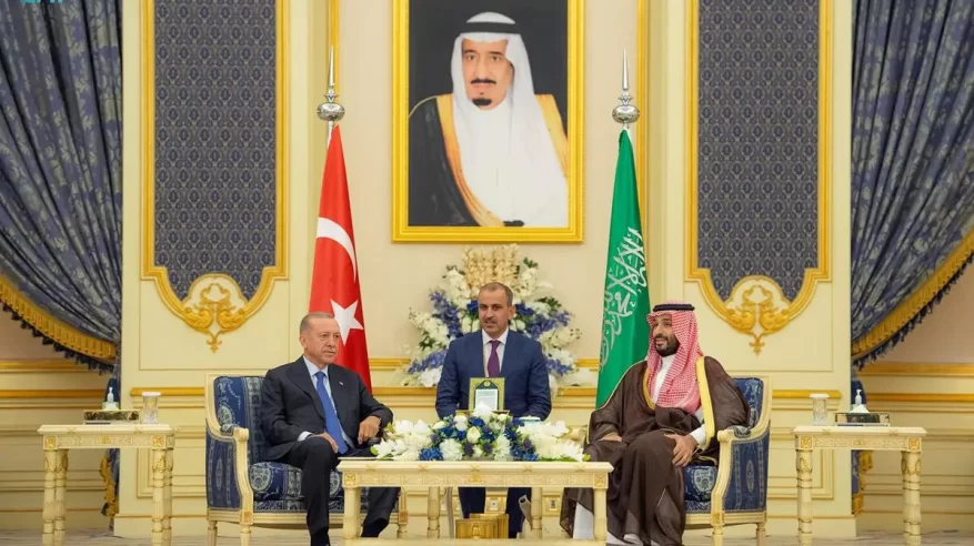 بيان سعودي تركي في ختام زيارة أردوغان لـ السعودية