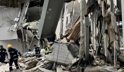 وفاتان وإصابتان جراء انهيار سقف مبنى بالمركز الحضاري في حبونا