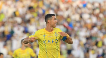 كريستيانو رونالدو ينتزع آهات جماهير النصر باحتفاليته المميزة