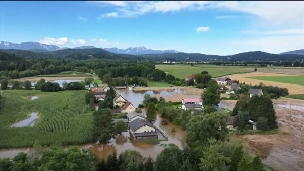 غرق شوارع النمسا والنرويج والدنمارك بسبب الفيضانات